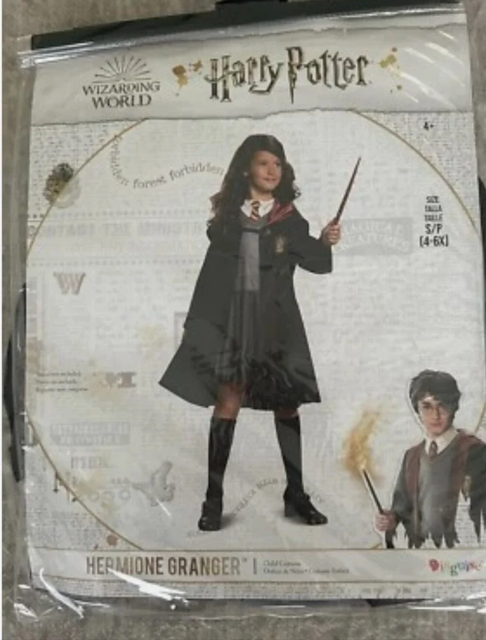 Harry Potter Hermione Granger Classic Child Costume Size Small 4-6x